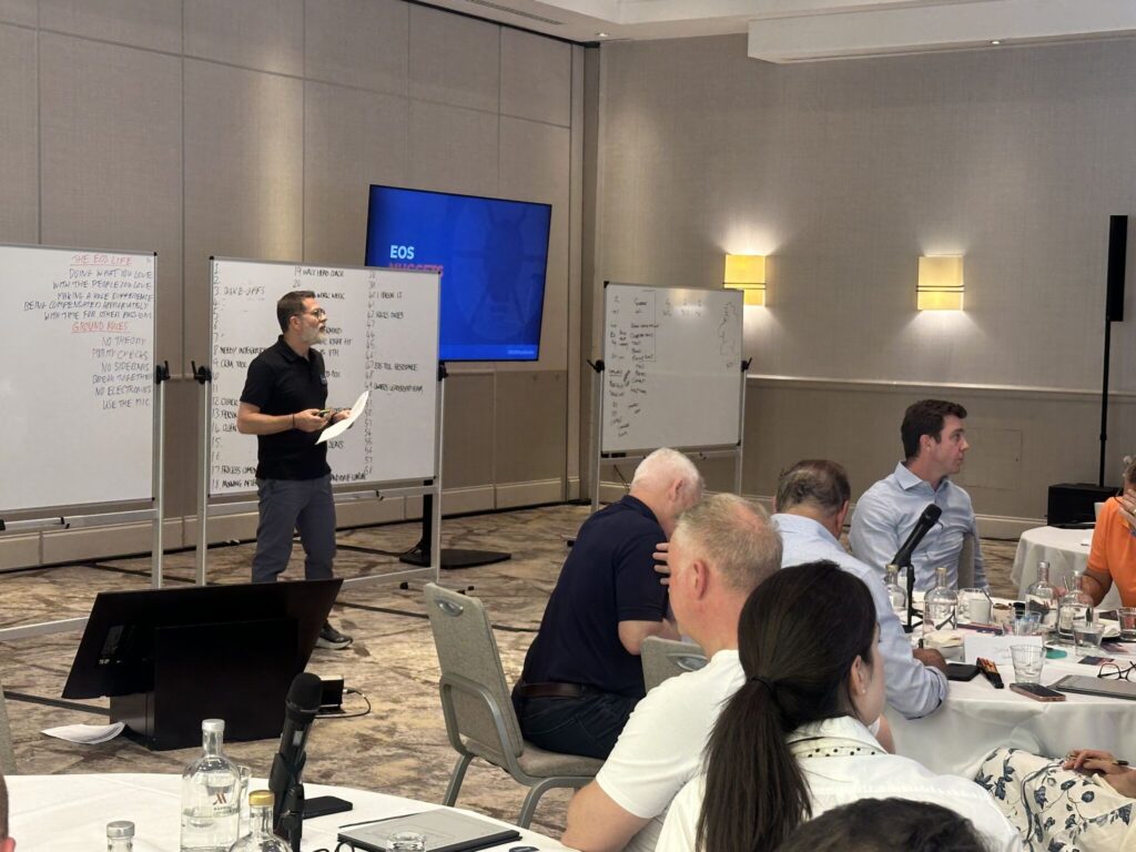 Jason Green, certified EOS implementer, at the European EOS Quarterly Collaboration Exchange