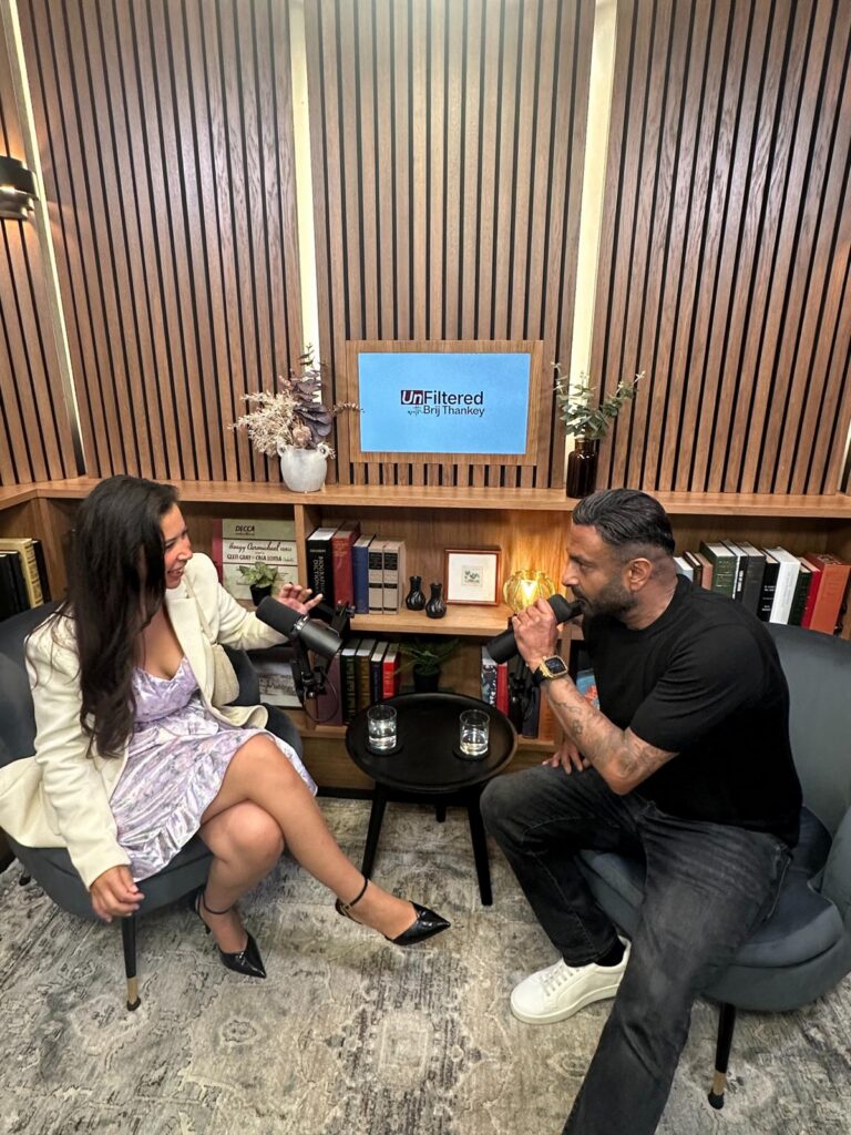 Dr Yasmin Garcia-Sterling discussing with Brij Thankey on spotting the problems others miss