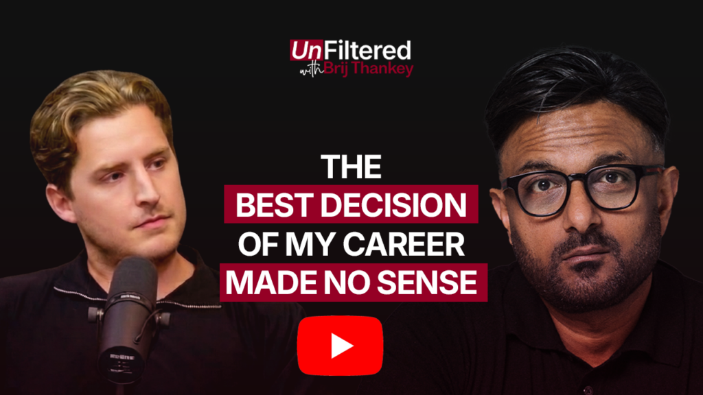 Andrew Browning, HotSourced founder, speaking on the Unfiltered with Brij Thankey podcast