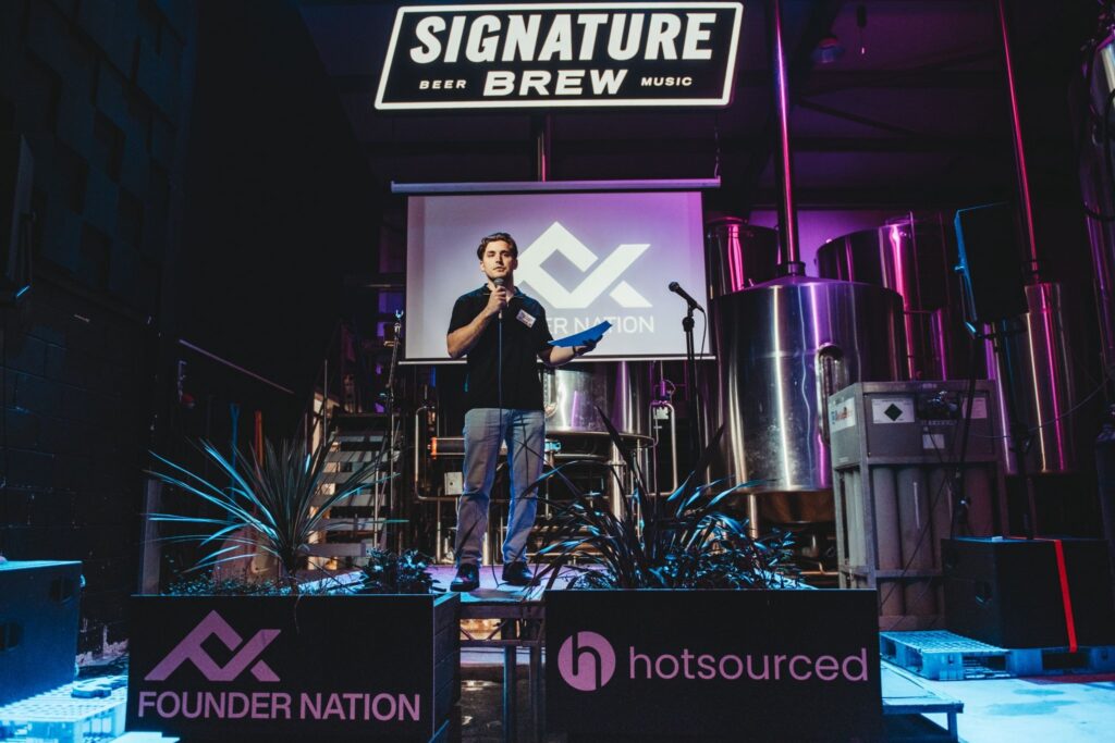 Andrew Browning hotsourced founder at a Founder Nation event 
